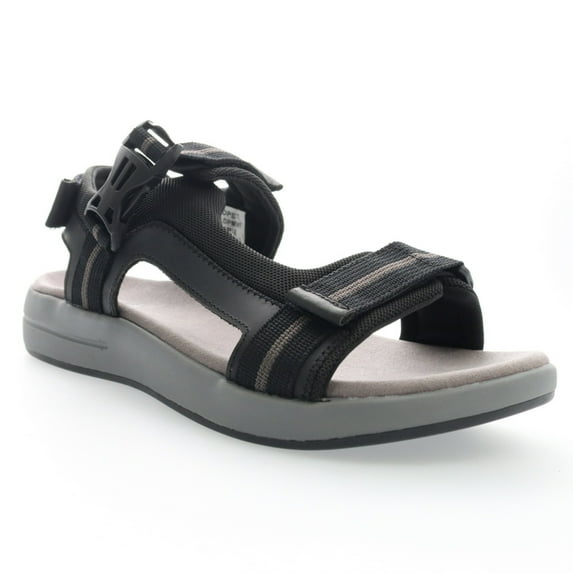 Propet Men's Eli Sandals , Black/Grey, Size - 11
