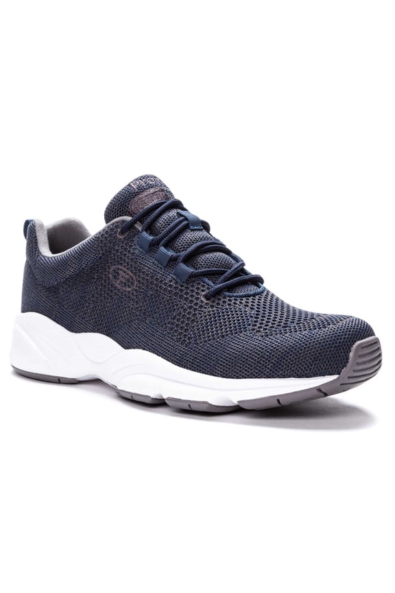 Stability Fly MAA032M Men's Athletic Shoe: 12 Narrow (B) Navy/Grey Lace Up