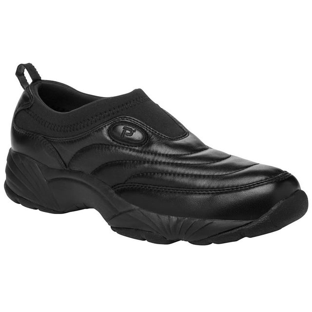 Propet Men's Wash N Wear Slip-On Shoe Black Leather - M3850SBL