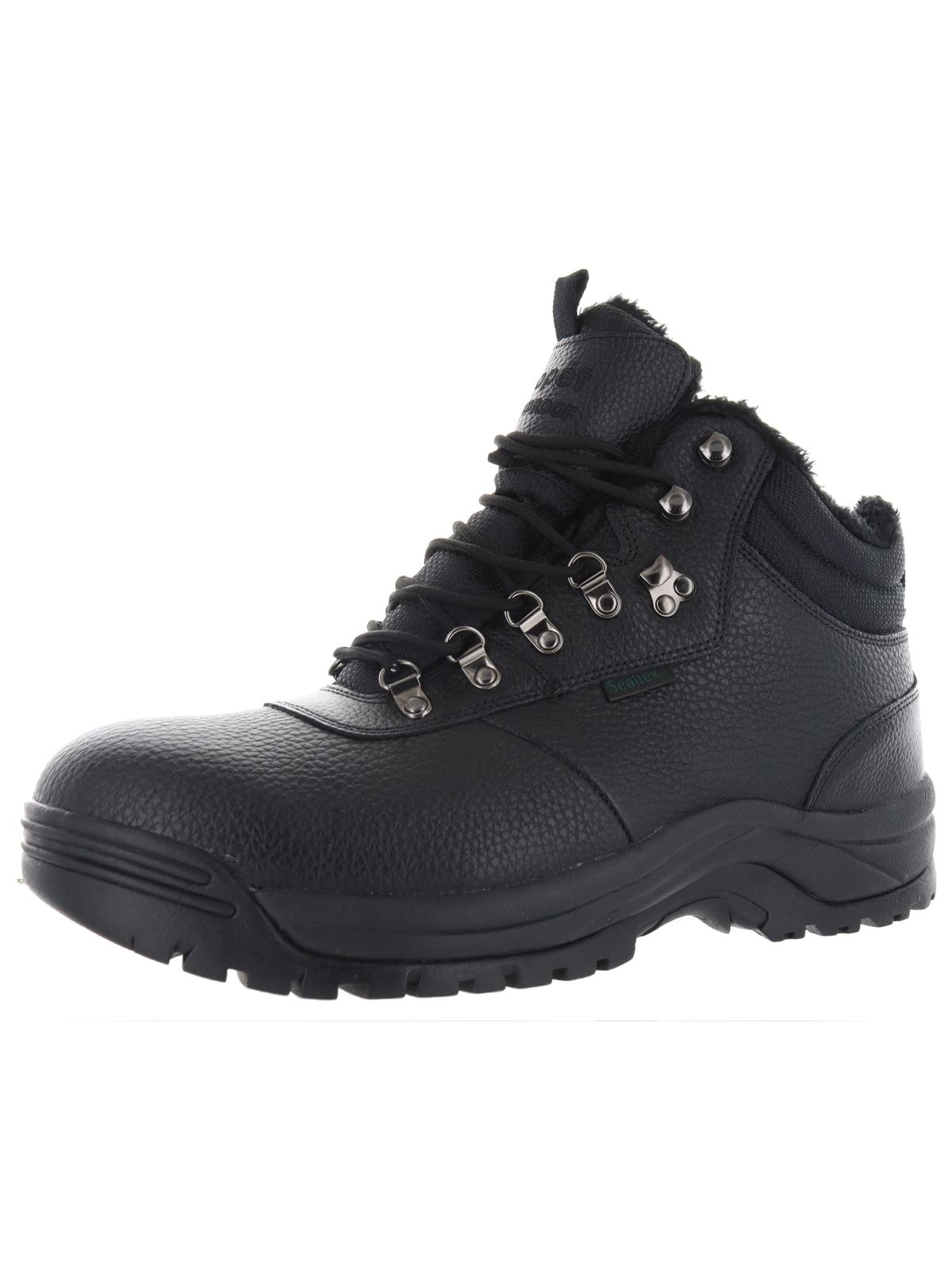 Propet Mens Cliff Walker II Leather Outdoor Hiking Shoes Black 11 Medium (D)