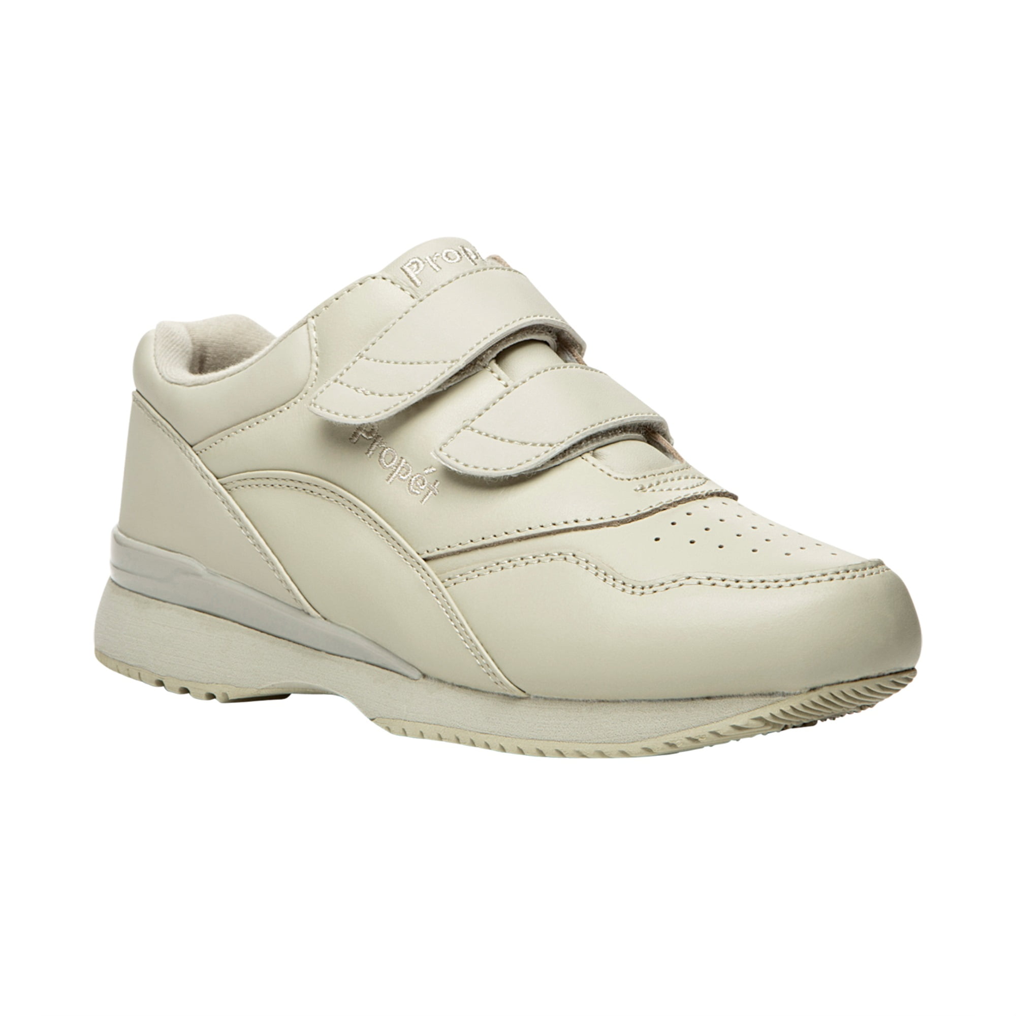 Propet Women's Tour Walker Strap Sneaker - Sport White, Size 8 EE (Wide), Leather Upper