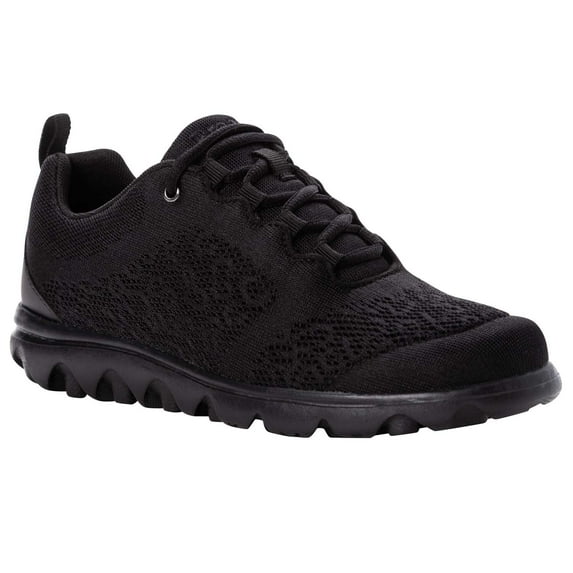 Propet TravelActiv W5102 Women's Casual Shoe: 7.5 Wide (D) All Black Lace Up