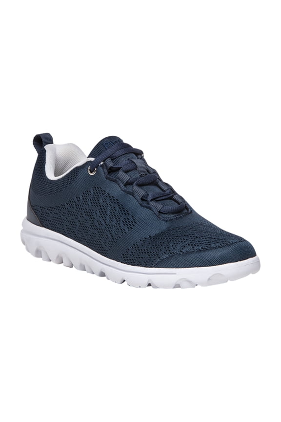 TravelActiv W5102 Women's Casual Shoe: 8 XX-Wide (4E) Navy Lace Up