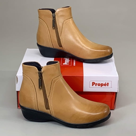 Propet Waverly WFX085L Women's Boot: 8.5 Medium (B) Tan Zipper