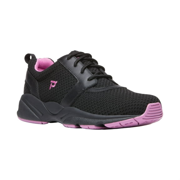 Propet Stability X WAA032M Women's Athletic Shoe: 8.5 X-Wide (2E) Black/Berry Lace Up