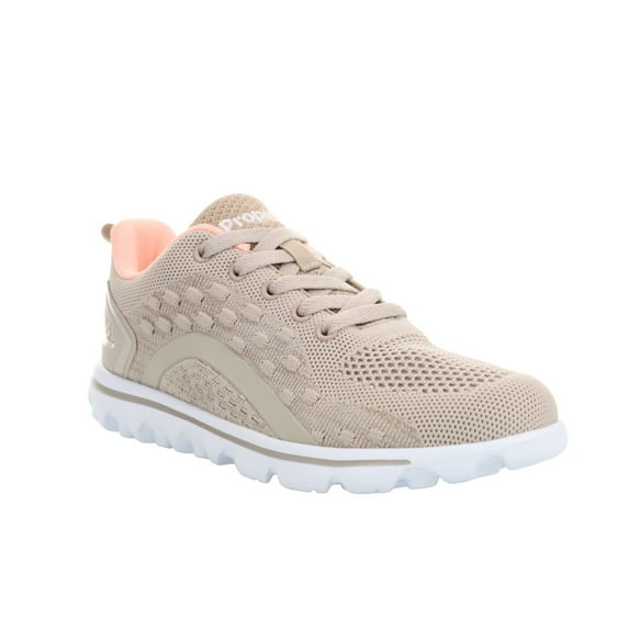 Propét Women's TravelActiv Axial Sneaker Taupe/Peach