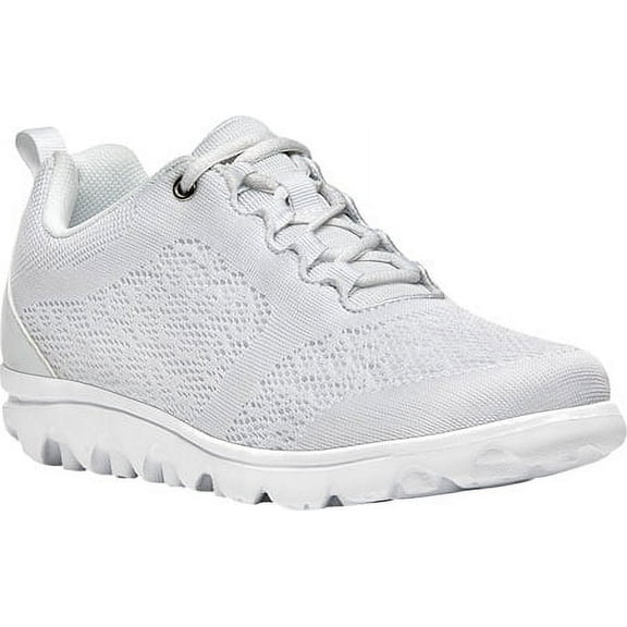 propet women's travelactiv fashion sneaker,white,7.5 4e us