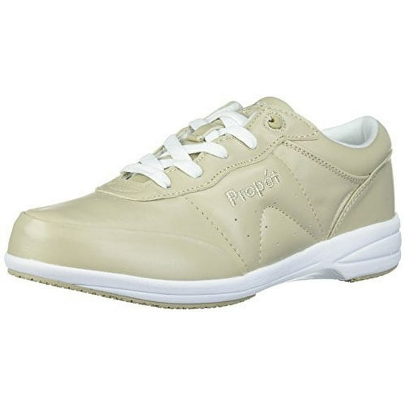 Propet Women's Washable Walker Walking Shoe, SR Bone/White, 7.5 S US