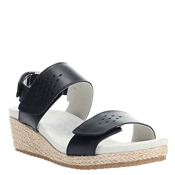 Propet Womens Madrid Leather Ankle Strap Espadrilles