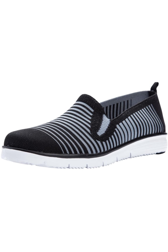 Womens Travel Fit Striped Comfort Slip-On Sneakers
