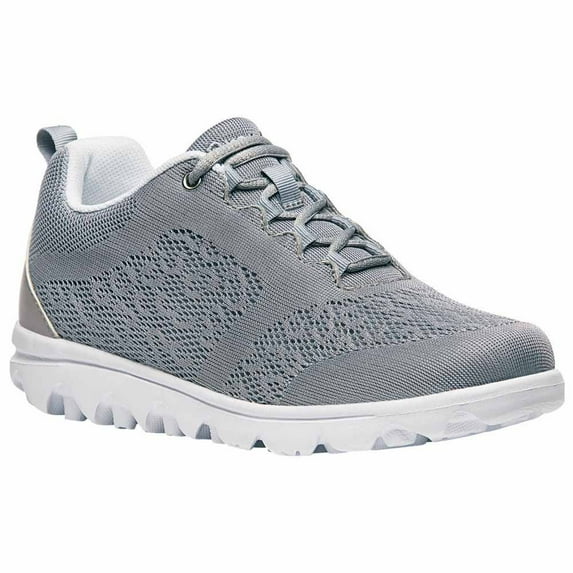 Propet Women's TravelActiv Lace Up Sneakers Silver Mesh EVA 7.5 B