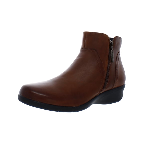 Propet Womens Waverly Leather Double Zipper Booties