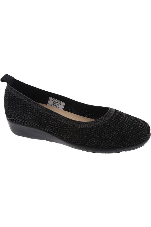 Womens Yen Knit Slip On Ballet Flats