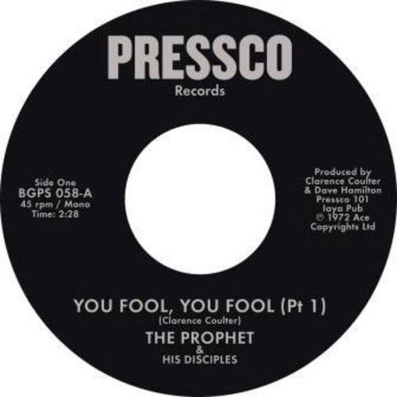 Prophet & His Disciples - You Fool You Fool (Pt 1) / You Fool You Fool (Pt2) - Vinyl (7-Inch)