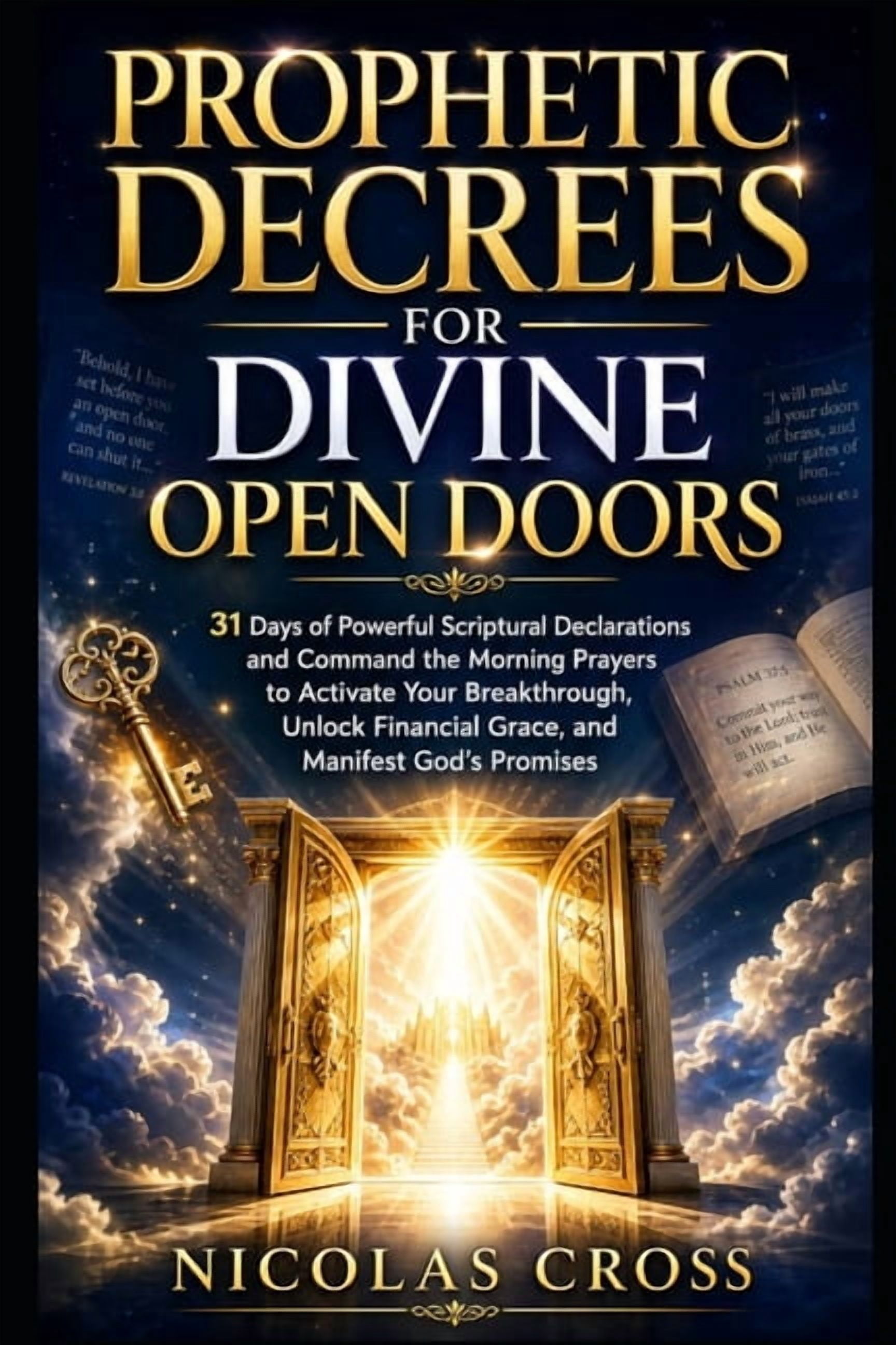 Prophetic Decrees for Divine Open Doors: 31 Days of Powerful Scriptural Declarations and Command the Morning Prayers to , (Paperback)