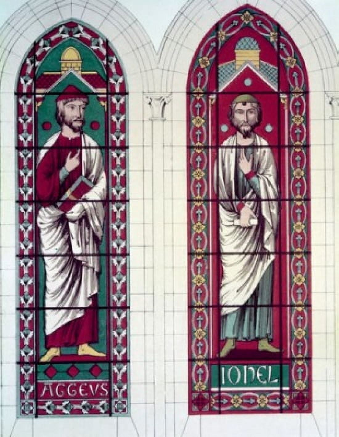 Prophets The Aggeus And Joel 13th Century Stained Glass STAINED GLASS Canvas Art - (18 x 24)
