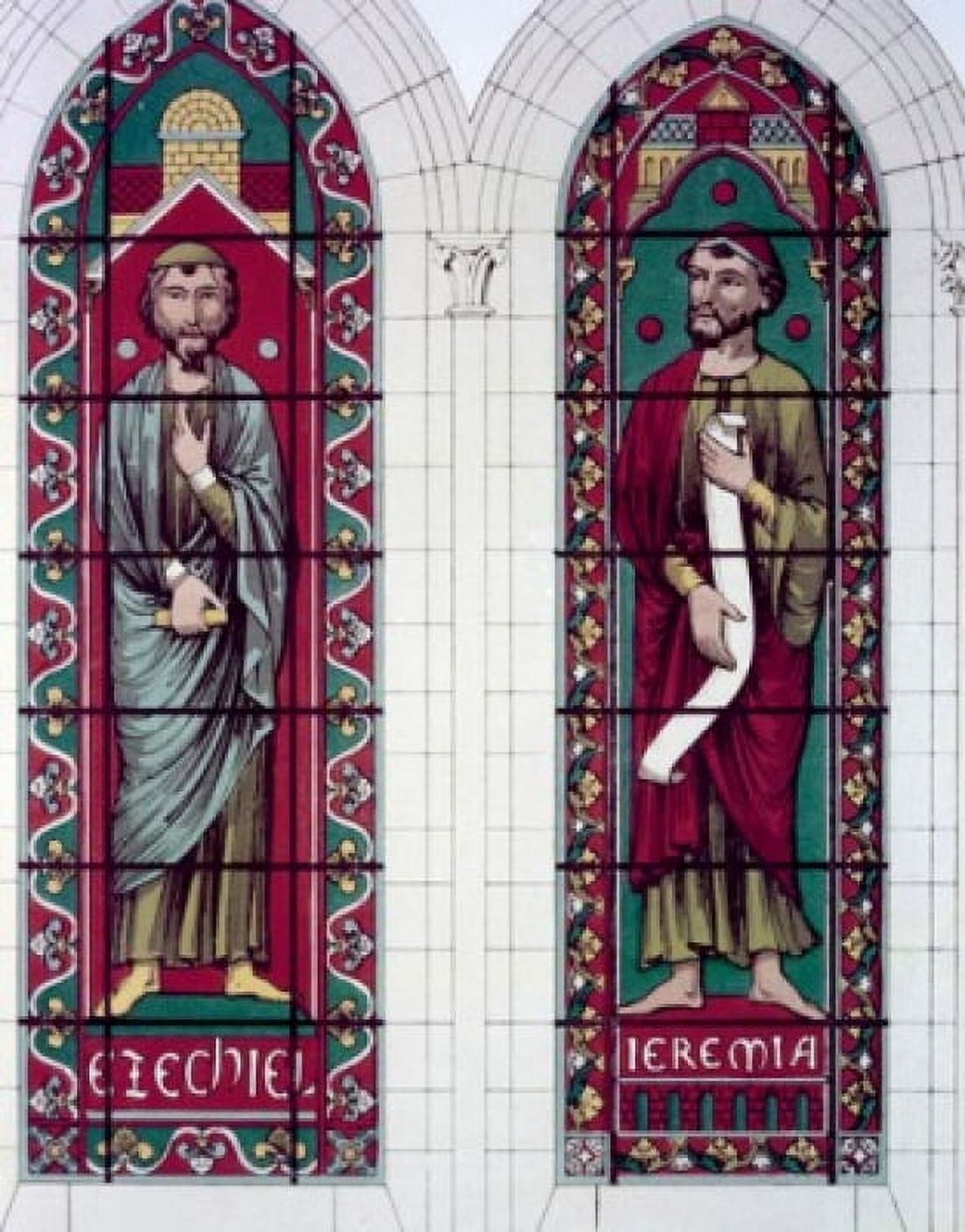 Prophets The Ezekiel And Jeremiah Stained Glass Canvas Art - (18 x 24)