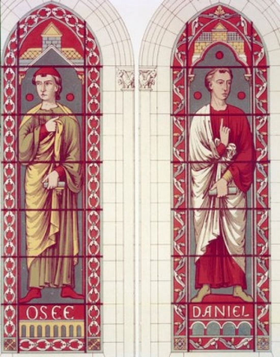 Prophets The Hosea And Daniel 13th Century Stained Glass STAINED GLASS Canvas Art - (18 x 24)