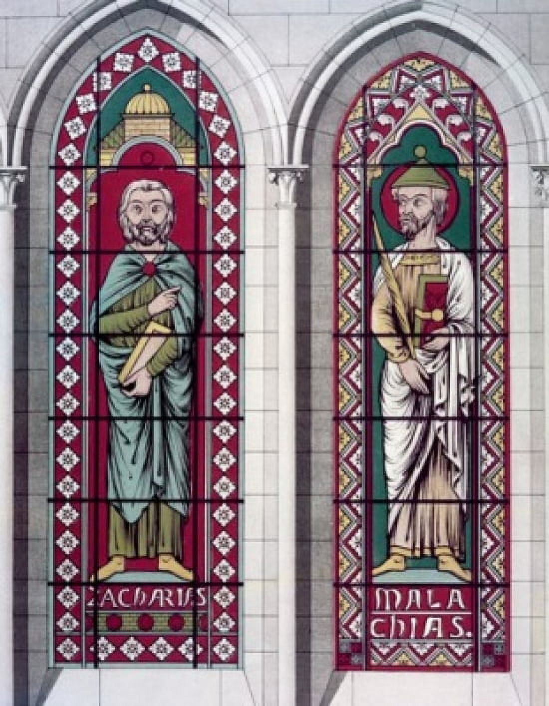 Prophets The Zacharias And Malachi 13th Century Stained Glass STAINED GLASS Canvas Art - (24 x 36)