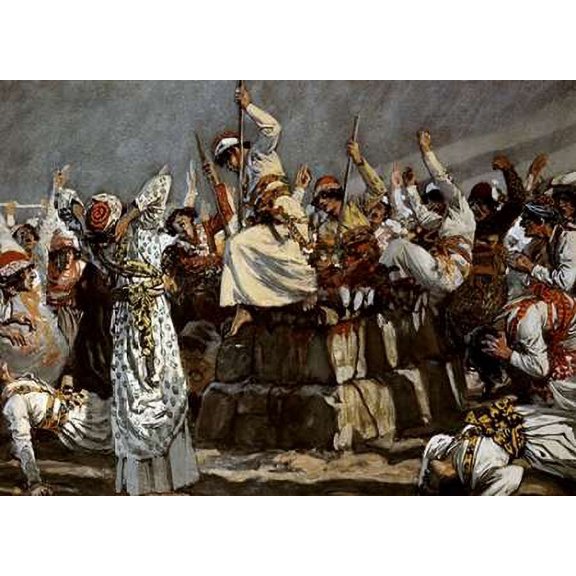 Prophets of Baal Leap Upon The Alter Poster Print by James Tissot (10 x 14)