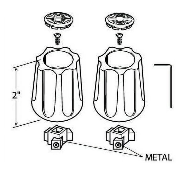 KITCHEN AND BATHROOM HANDLES WITH ADAPTER