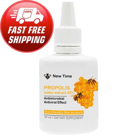 New Time Propolis Extract, 45% Enhanced Liquid Bee Tincture, 1 fl oz (30 ml)