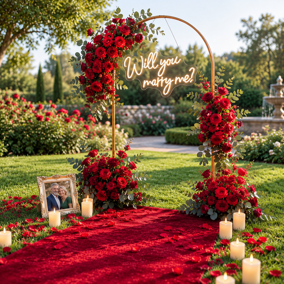 Proposal Decoration Kit Will You Marry Me Neon Sign (red 7.2ft)