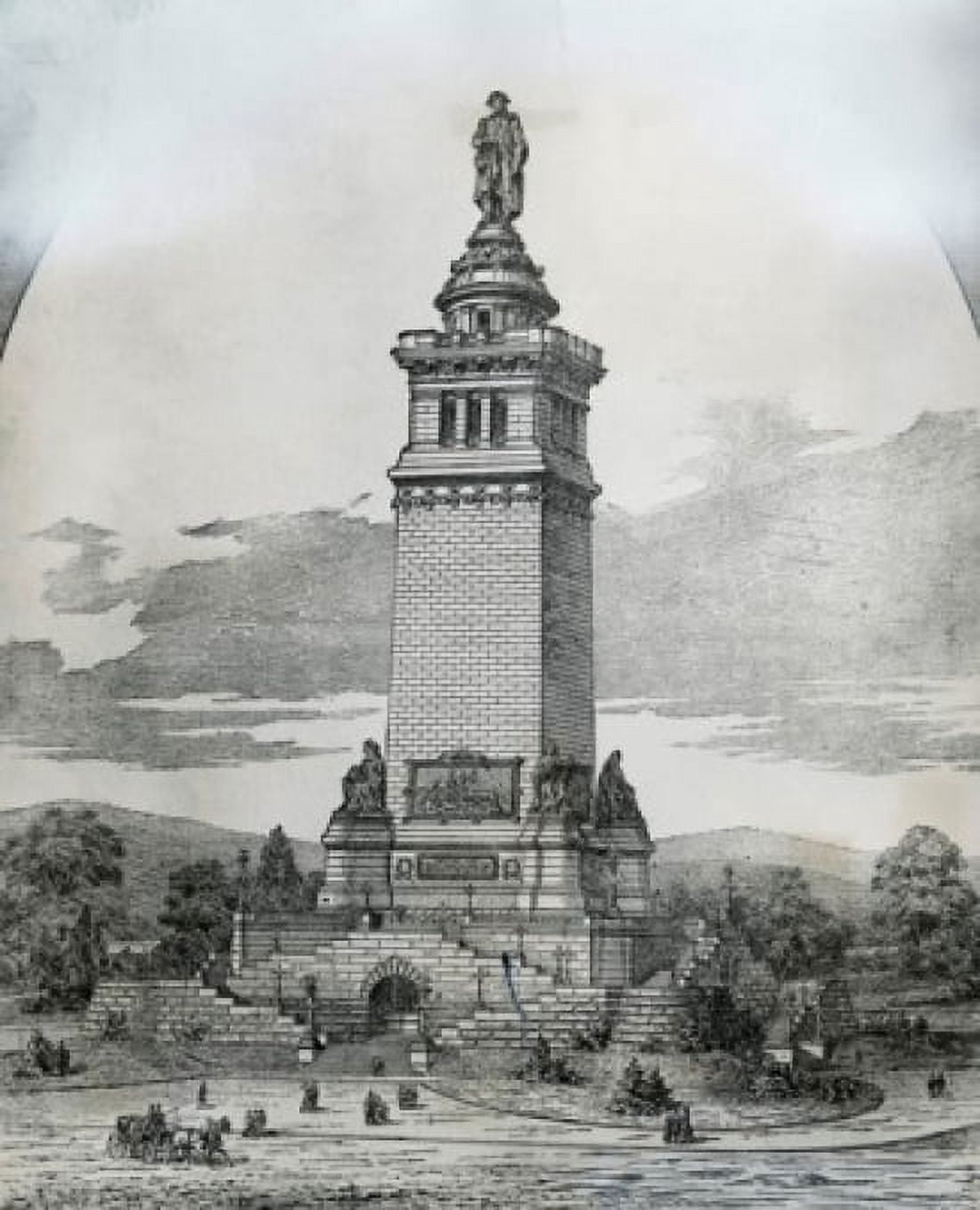 Proposal For Washington Monument 19th Century Artist Unknown Canvas Art - (24 x 36)