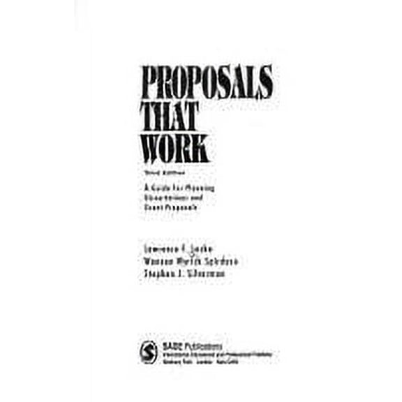 Pre-Owned Proposals That Work: A Guide for Planning Dissertations and Grant Proposals (Paperback) 0803950675 9780803950672