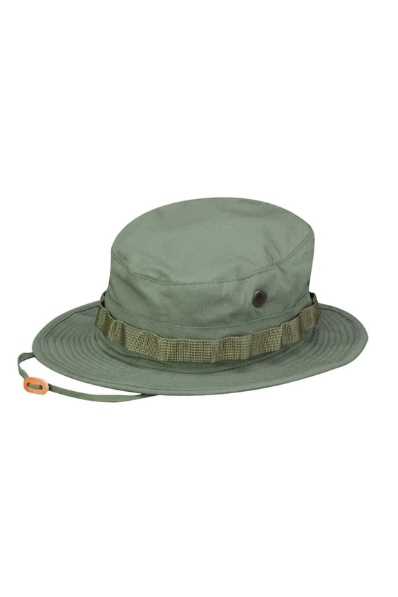 100% Cotton Ripstop Boonie Hat with Adjustable Chin Strap