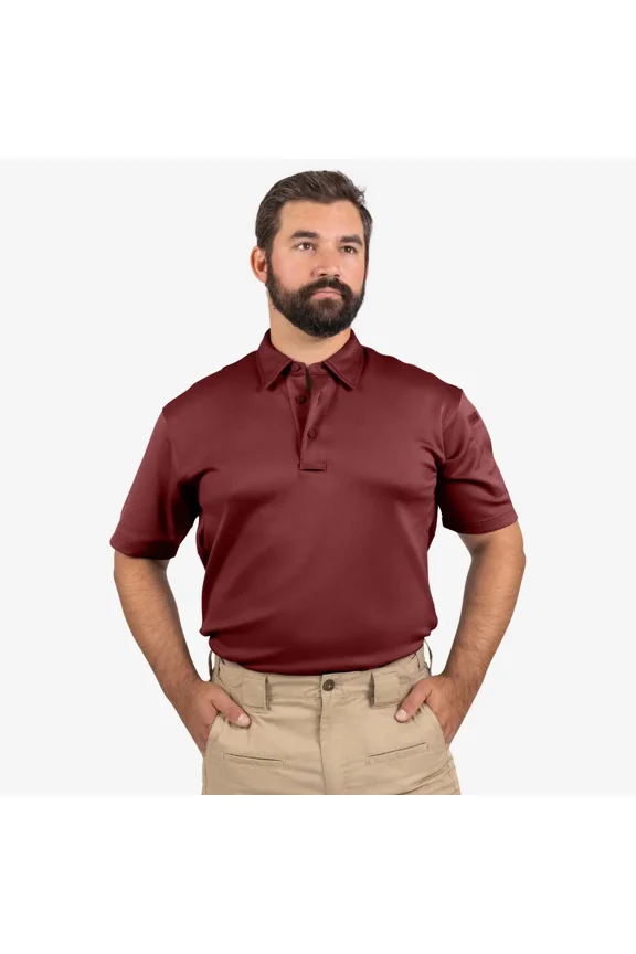 Integrated Cooling Effect Men’s Performance Polo - Short Sleeve Moisture Wicking Quick Dry Breathable Fabric Sizes Up to 8XL