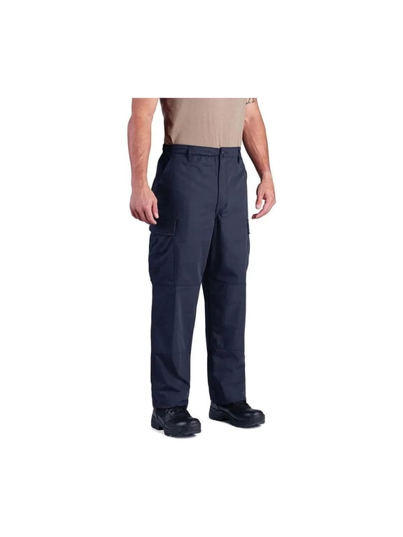 Men's Durable Ripstop Work Pants with Zipper Fly, Adjustable Waist, 6 Pocket