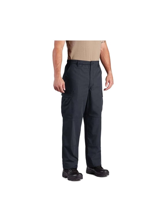 Men's Durable Ripstop Work Pants with Zipper Fly, Adjustable Waist, 6 Pocket
