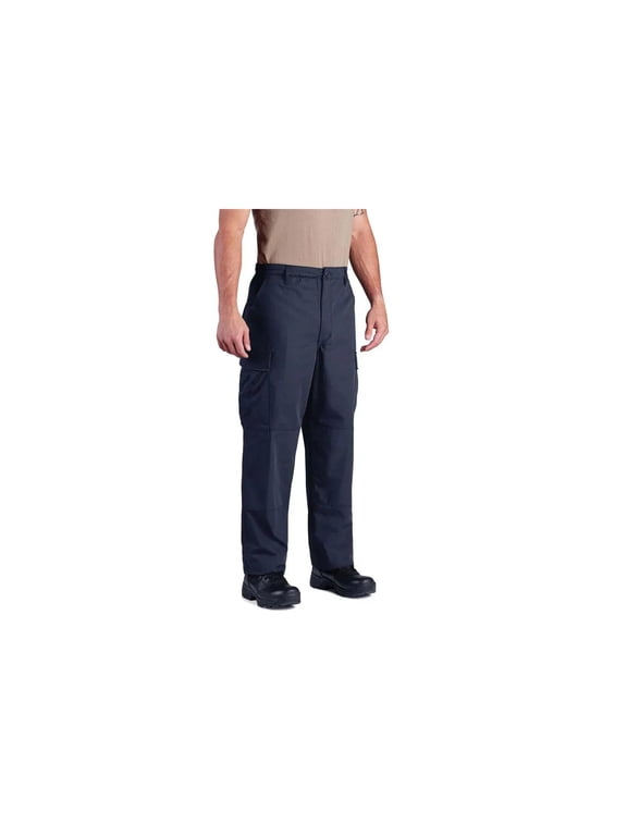 Men's Durable Ripstop Work Pants with Zipper Fly, Adjustable Waist, 6 Pocket