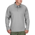 thumbnail image 1 of Propper Men’s I.C.E. Performance Long Sleeve Polo Shirt-Grey,Sizes Upto 8XL, Breathable, Moisture-Wicking, Pen Pocket, Sunglass Loop, 1 of 8