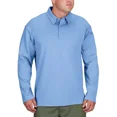 thumbnail image 1 of Propper Men’s I.C.E. Performance Long Sleeve Polo Shirt-Light Blue,Sizes Upto 8XL, Breathable, Moisture-Wicking, Pen Pocket, Sunglass Loop, 1 of 8