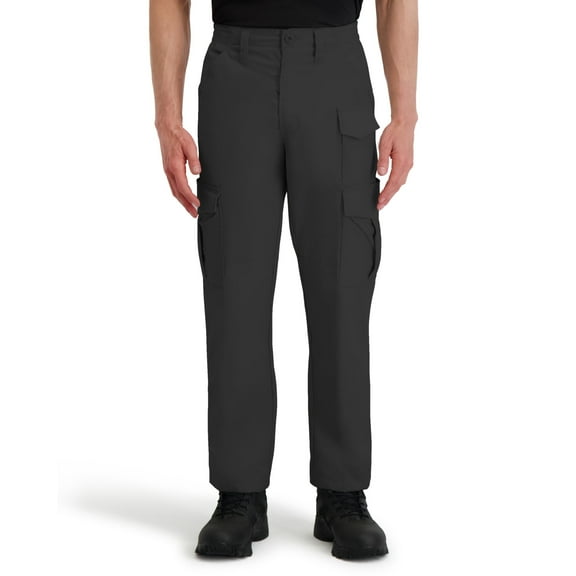 Propper Men's Stretch Waist Cargo Work Pant-Charcoal,Reinforced knee,Relaxed fit,Expandable cargo pockets