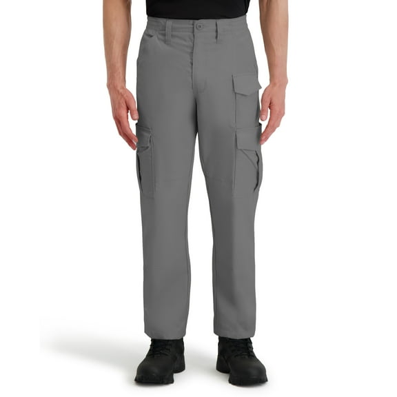 Propper Men's Stretch Waist Cargo Work Pant-Gray,Reinforced knee,Relaxed fit,Expandable cargo pockets