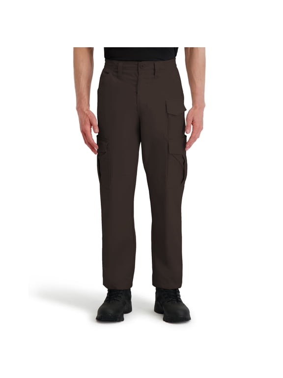 Men's Stretch Waist Cargo Work Pant-Sheriffs Brown,Reinforced knee,Relaxed fit,Expandable cargo pockets