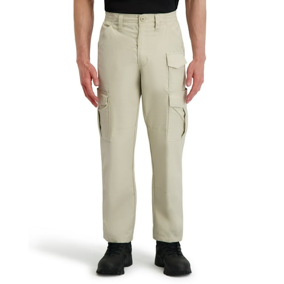 Propper Men's Stretch Waist Cargo Work Pant-Stone,Reinforced knee,Relaxed fit,Expandable cargo pockets