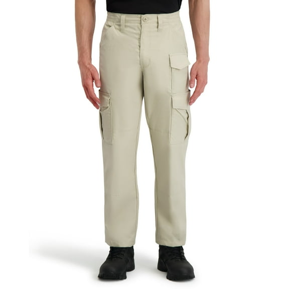 Propper Men's Stretch Waist Cargo Work Pant-Stone,Reinforced knee,Relaxed fit,Expandable cargo pockets