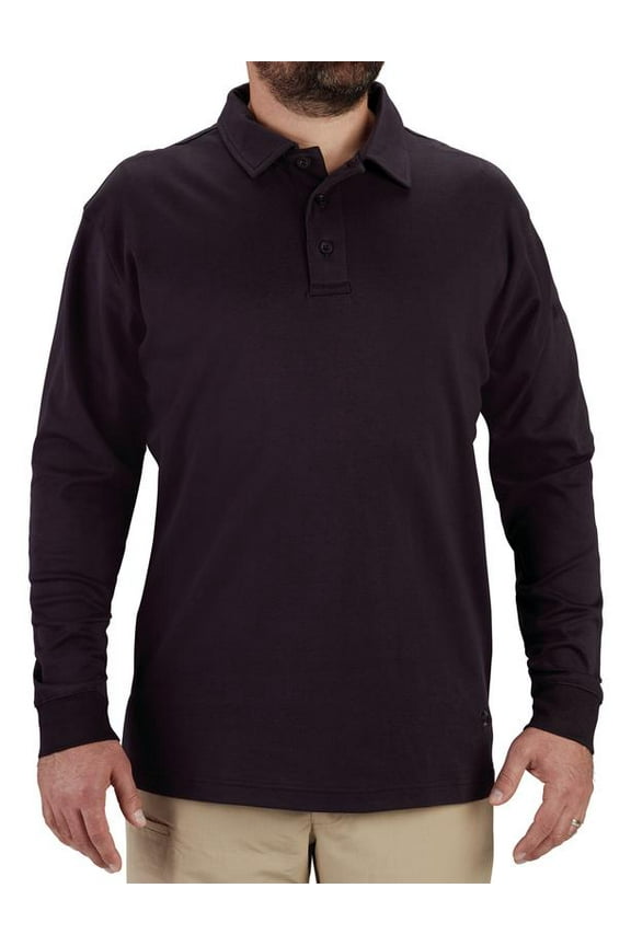 Men's Uniform Cotton Long Sleeve Polo