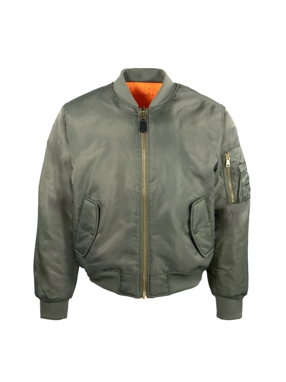 Mens MA-1 Flight Jacket-Sage Green-XL