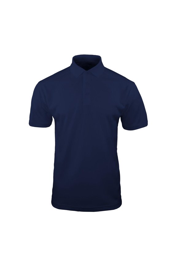 Midweight Men's Short Sleeve Polo, Moisture-Wicking Uniform Shirt