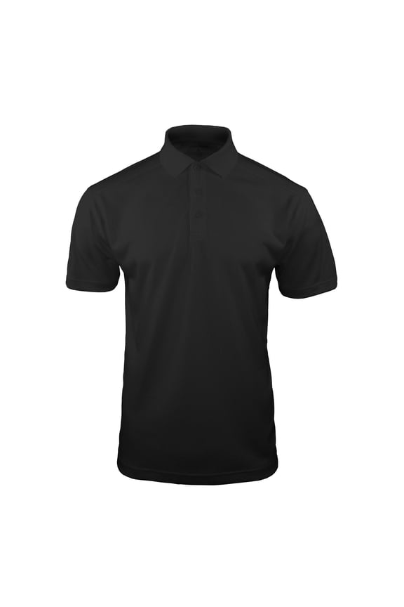 Midweight Men's Short Sleeve Polo, Moisture-Wicking Uniform Shirt