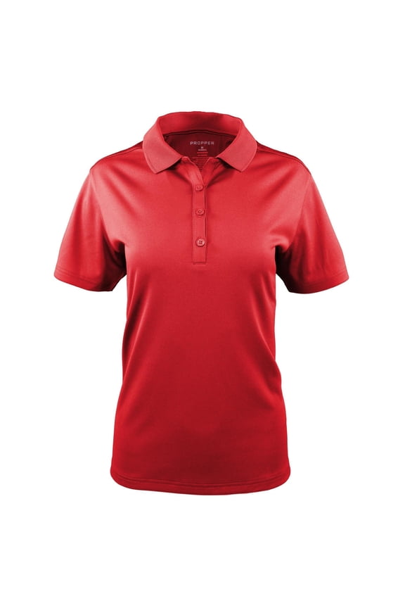 Midweight Women’s Short Sleeve Polo, Moisture-Wicking Uniform Shirt