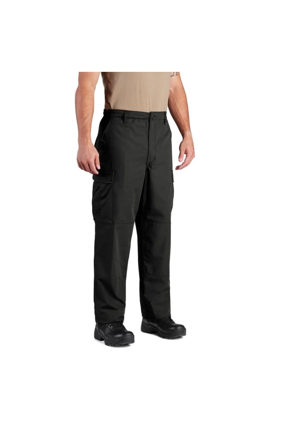 Men's Uniform BDU Trouser, Poly Cotton Twill Zipper Fly Cargo Pant