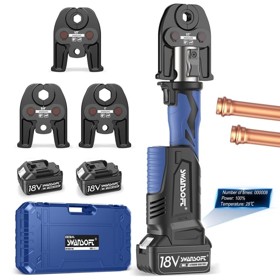Propress Tool, 22KN Copper Pipe Crimping Tool, 3 VUS Jaws