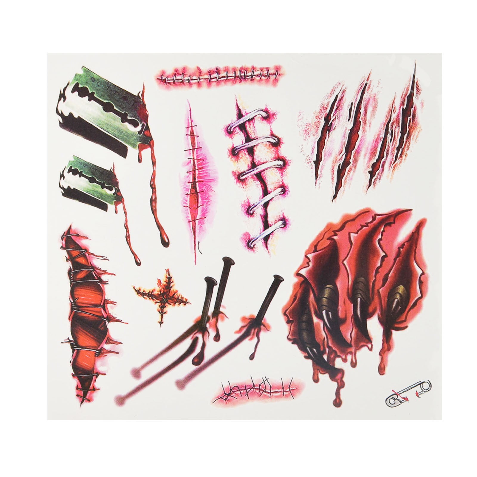 Scar Design Sticker Props Scar Paste Scar Paste Masquerade Party Movie Props Scar Paste ...