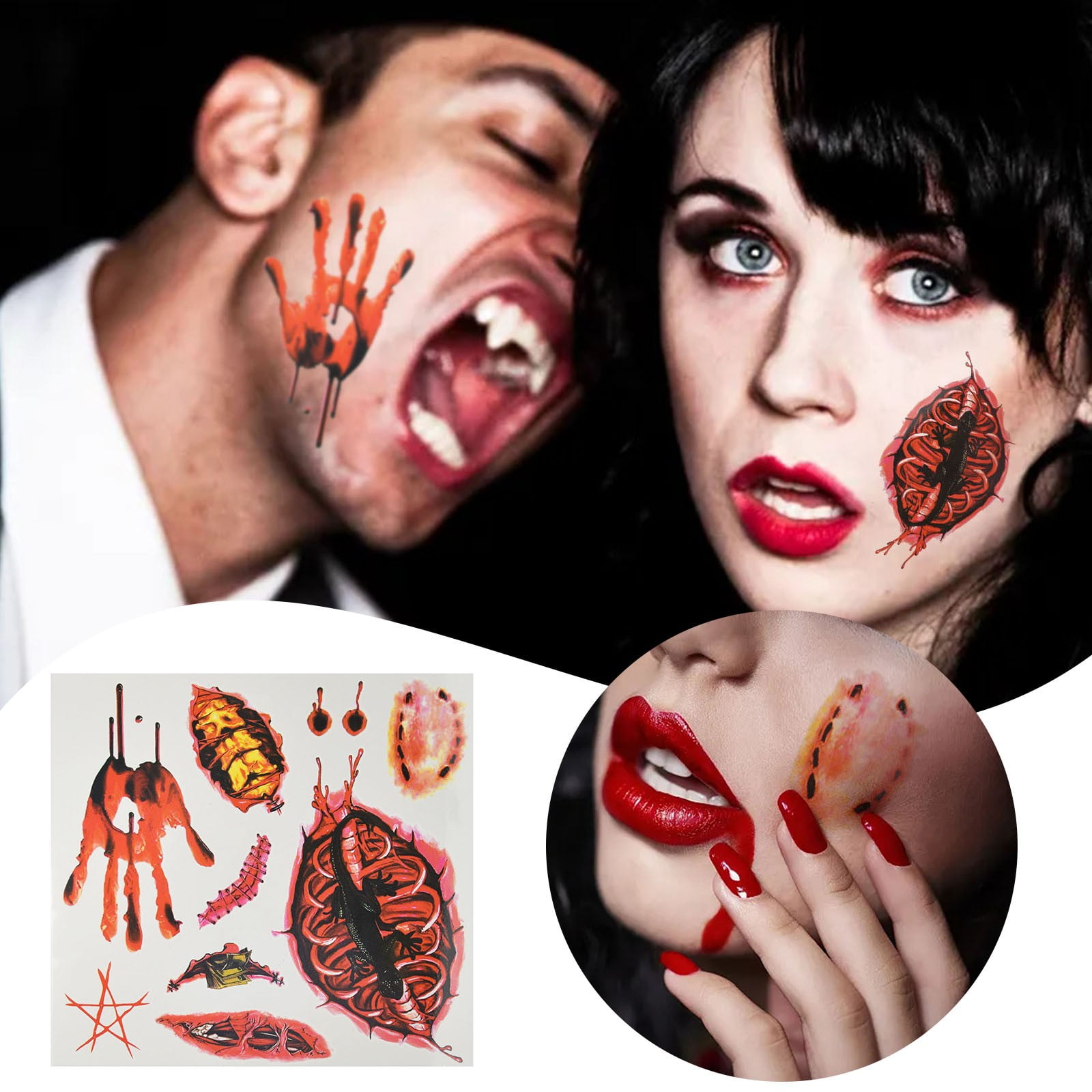 Props Scar Paste Scar Paste Masquerade Party Movie Props Scar Stickers